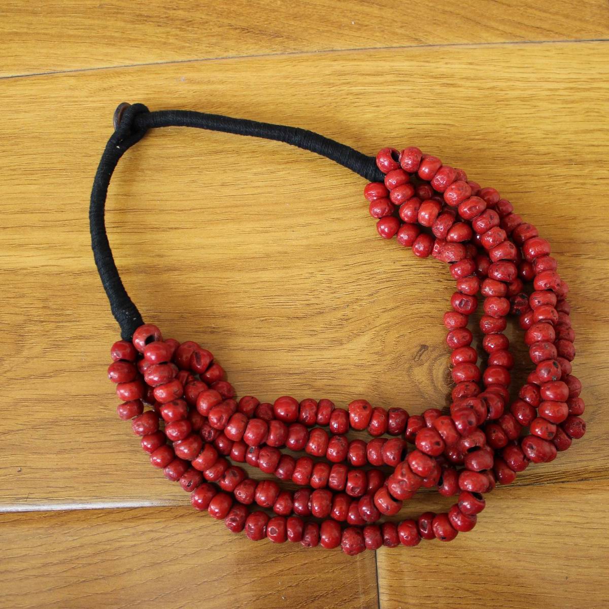 Old Fashioned Glass - NK160 Vintage Tibetan Red Artificial Coral