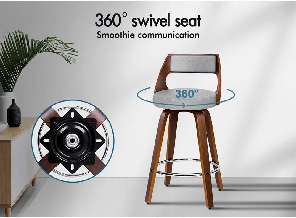 Home Bar Stools - with Footrest and Adjustable Leg Levelers