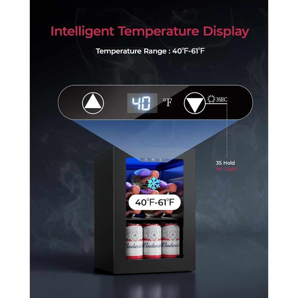 24 Can Mini Fridge, 0.6 Cu.Ft  - Home Bar Shelves review and price