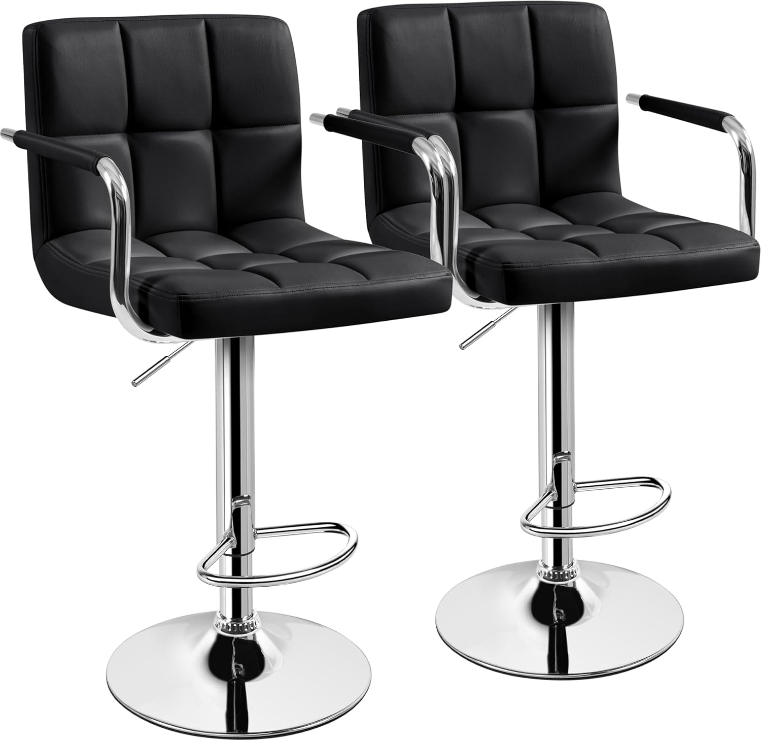 Bar Stools Set Of 2, PU Leathe - Home Bar Stools review and price