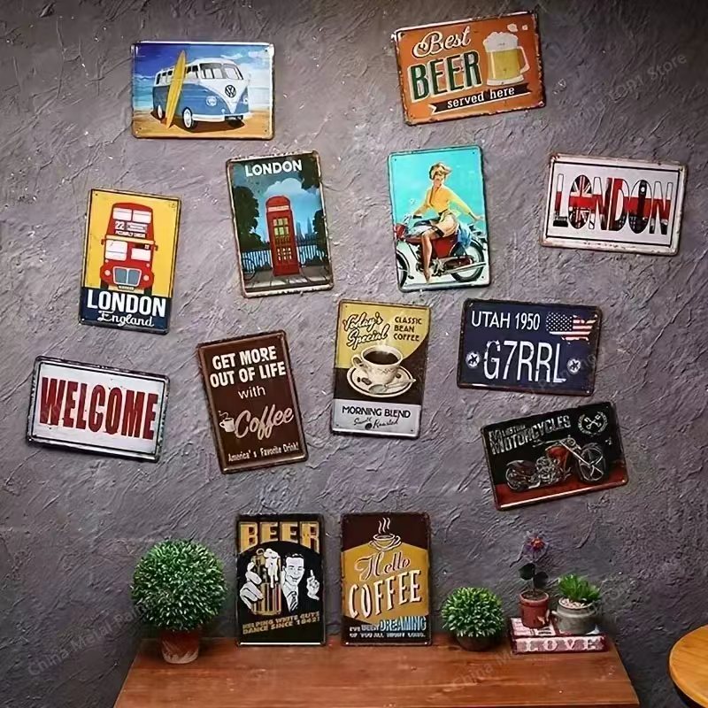 Metal Signs Vintage Metal Plat - Home Bar Accessories review and price