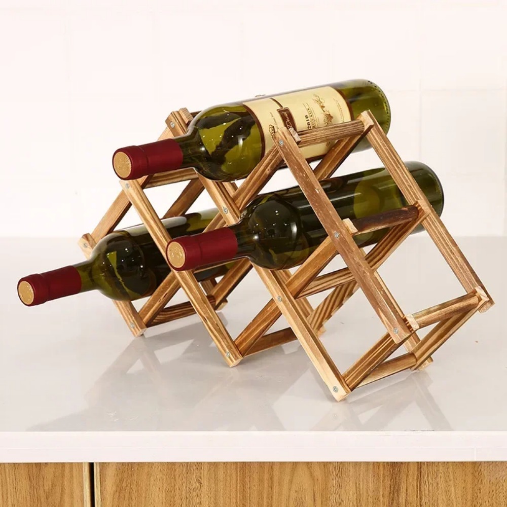 Collapsible Wooden Wine Rack B - Home Bar Shelves review and price