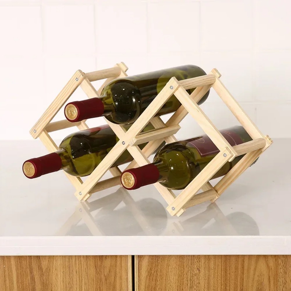 Collapsible Wooden Wine Rack B - Home Bar Shelves review and price