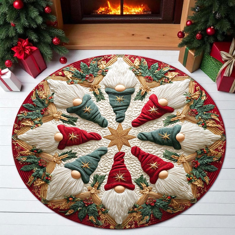 Christmas Gnome Round Doormat, - Home Bargains review and price