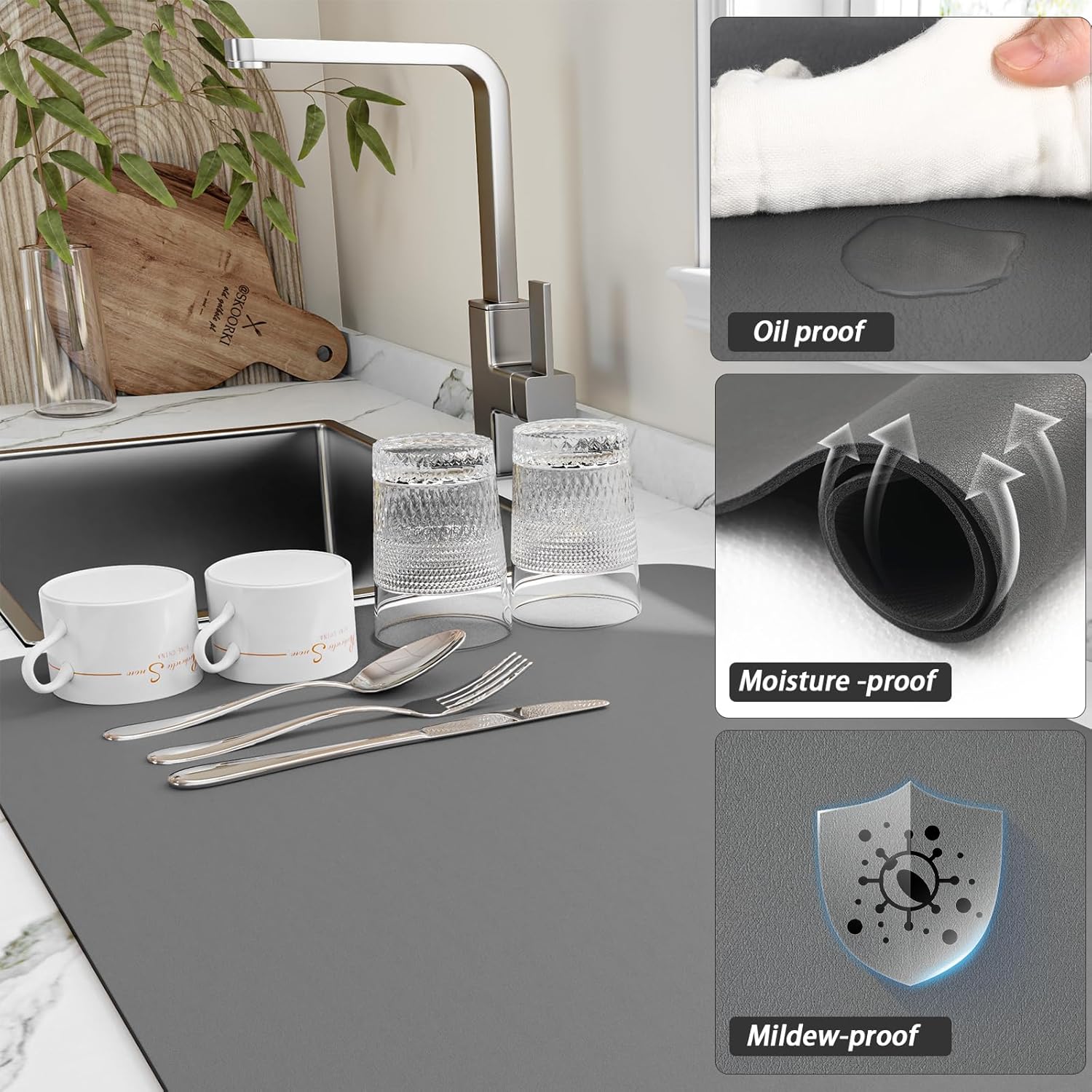 Classic Coffee Design Dish Dry - Bar Mat Rubber review and price