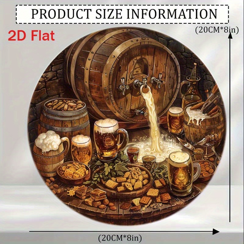 1Pc Round 2D Flat Aluminum Sig - Home Bar Accessories review and price