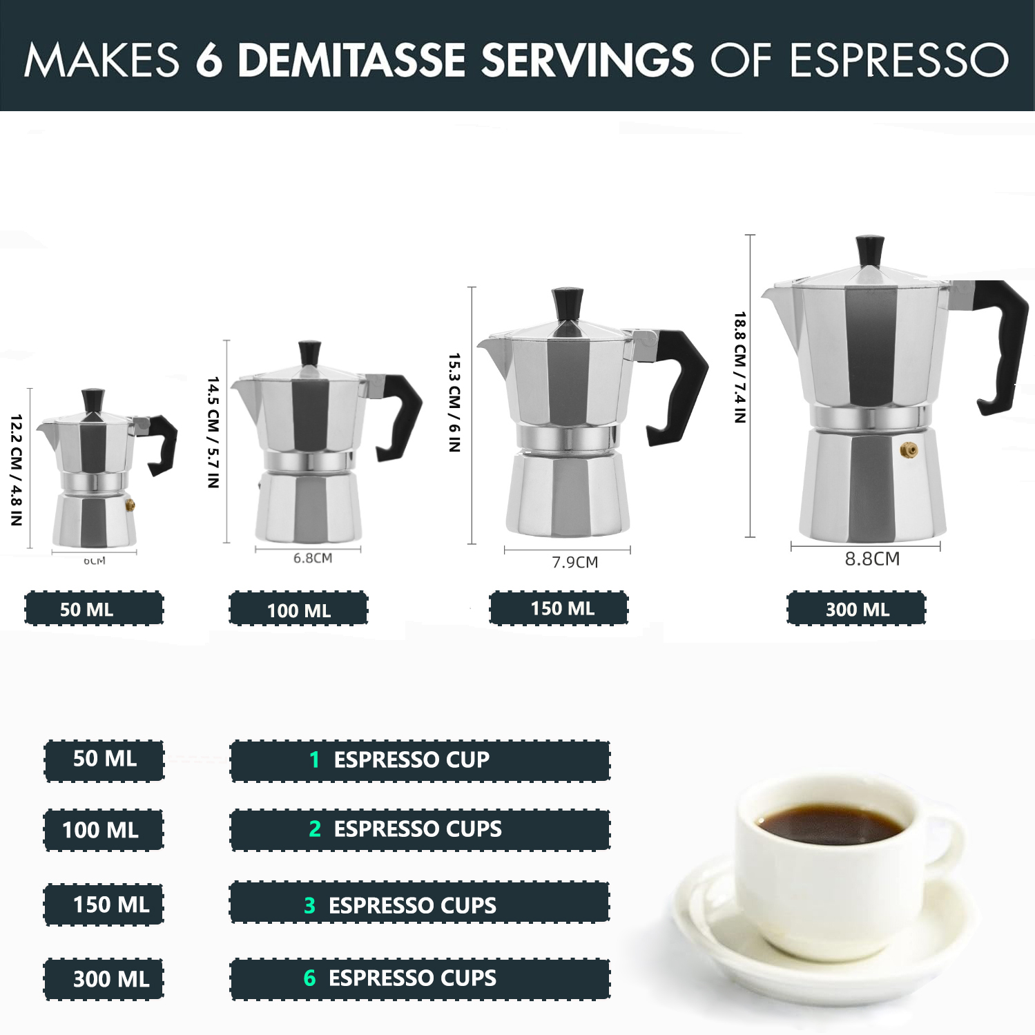 Classic Aluminum Moka Pot 50-3 - Home Barista review and price