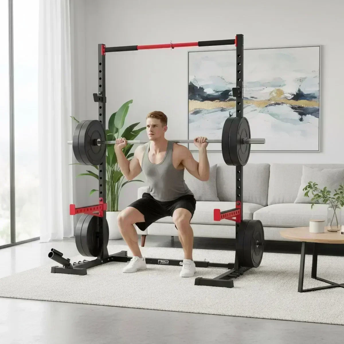Adjustable Home Gym Squat Rack - Home Bar And Gym review and price