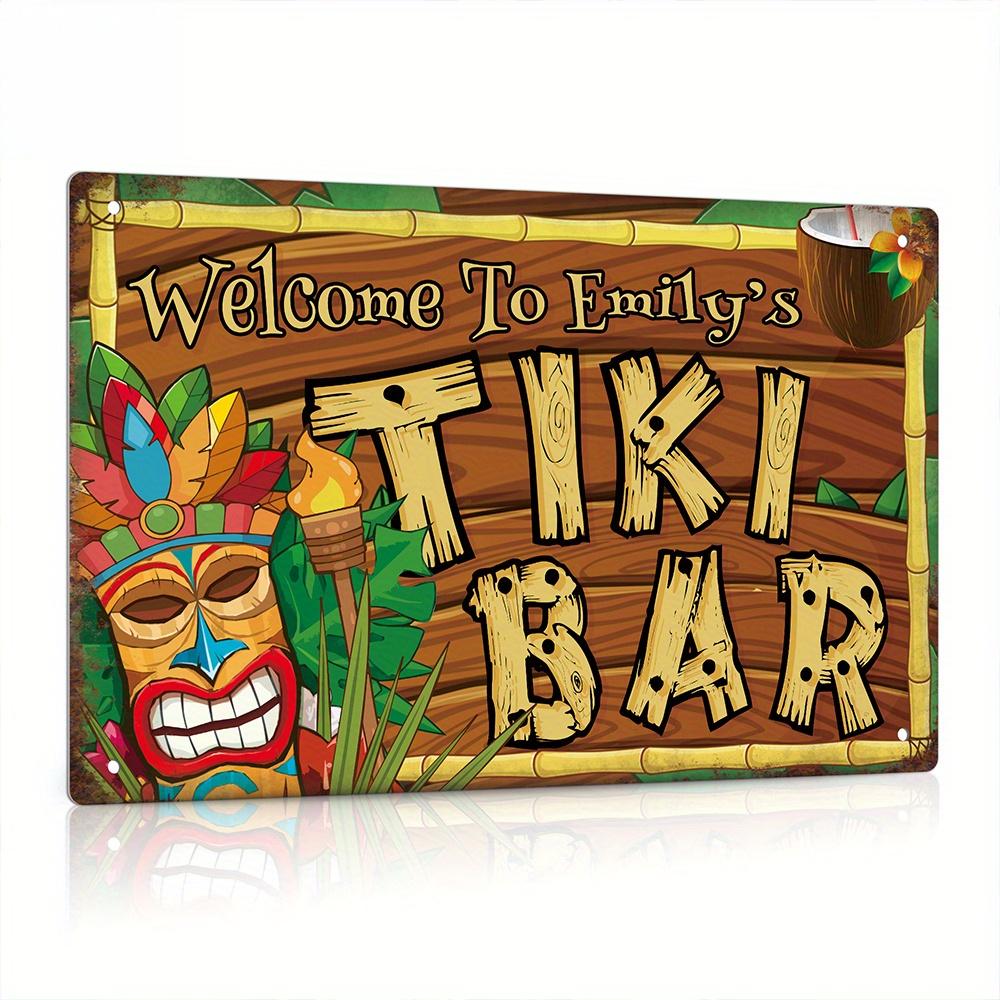 Custom  Decor Tiki Bar Sign, P - Home Bar Accessories review and price