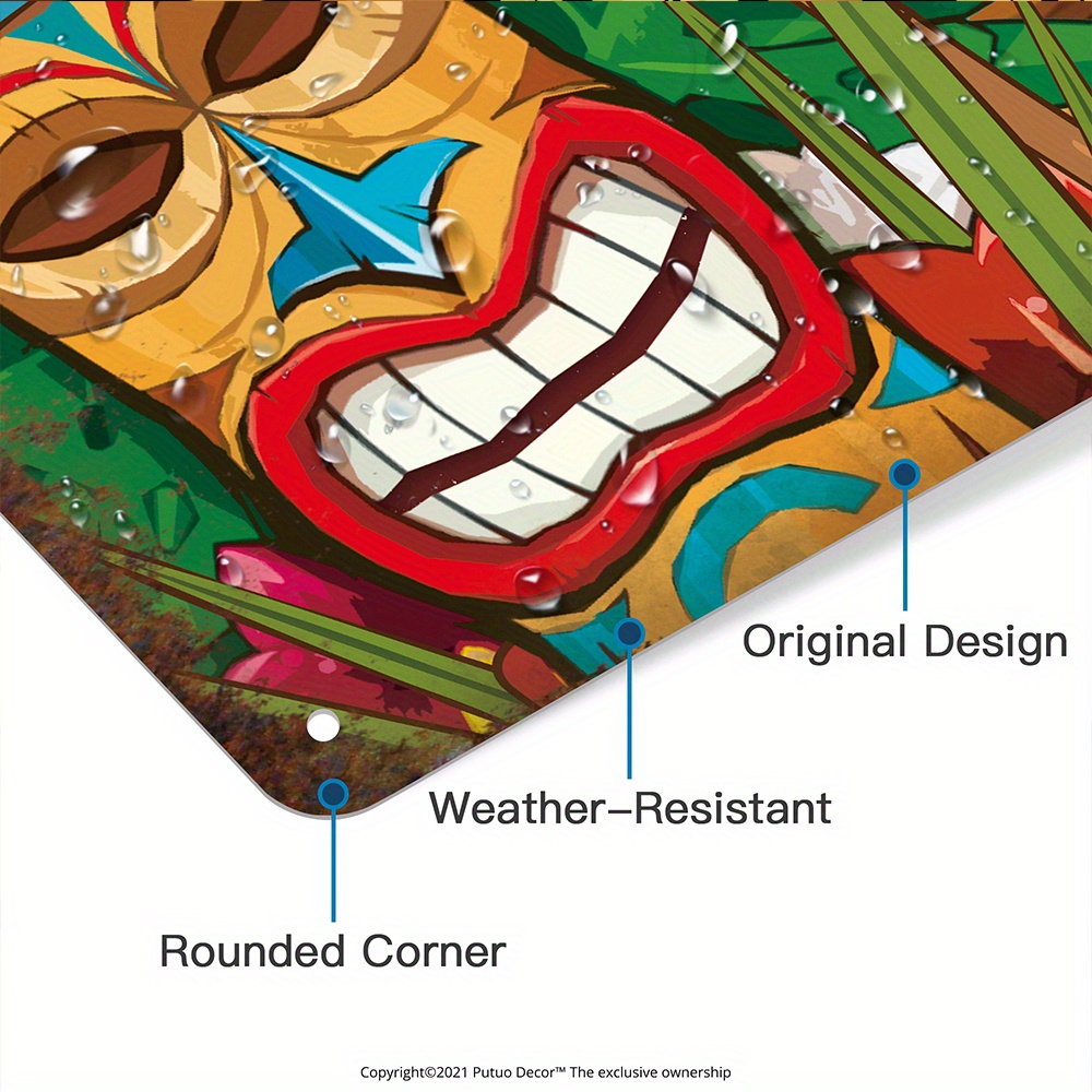 Custom  Decor Tiki Bar Sign, P - Home Bar Accessories review and price